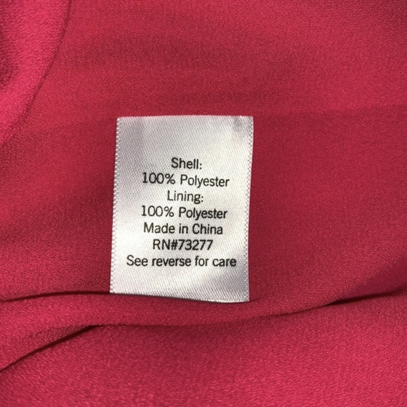 Nine West Side-Tie Midi Dress- Hot Pink - Picture 3 of 3